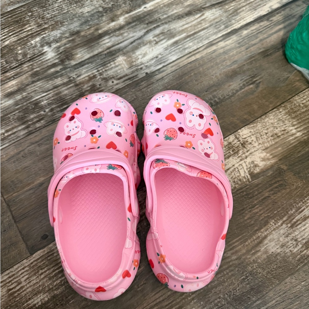 Pink Kids Clogs with Cute Prints